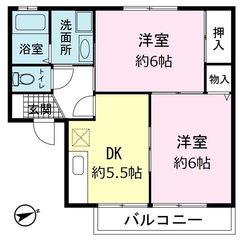 ソフィアＫ 1階 2DK 賃貸物件詳細
