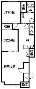 北海道旭川市末広六条１ 旭川駅 2LDK アパート 賃貸物件詳細