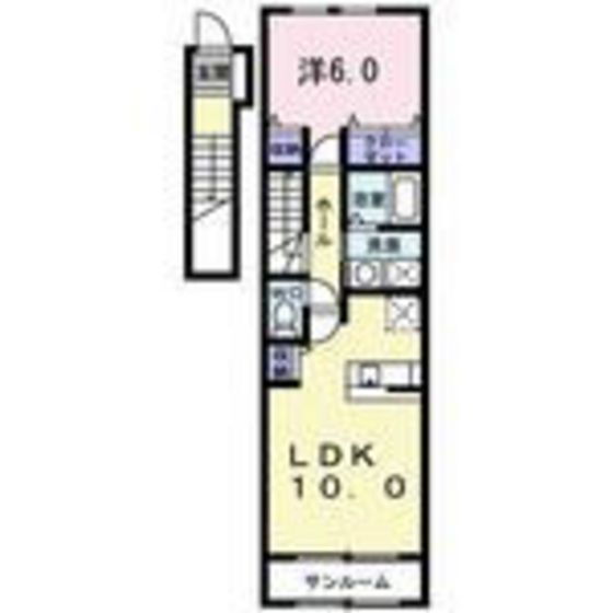 グランティス 2階 1LDK 賃貸物件詳細