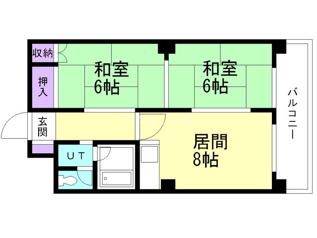 富岡レジデンス 2階 2DK 賃貸物件詳細
