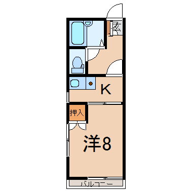 クレールＩＩＩ 1階 1K 賃貸物件詳細