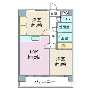 リーブル原ＩＩ 6階 2LDK 賃貸物件詳細