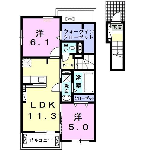 プランドール・メゾン 2階 2LDK 賃貸物件詳細