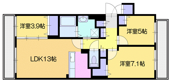 北海道千歳市幸町４ 千歳駅 3LDK マンション 賃貸物件詳細