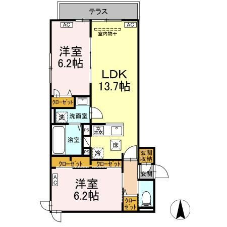 東京都江戸川区北小岩３ 江戸川駅 2LDK アパート 賃貸物件詳細