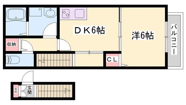 兵庫県三木市本町１ 三木上の丸駅 1DK アパート 賃貸物件詳細