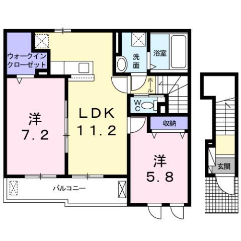 広島県広島市安芸区畑賀３ 安芸中野駅 2LDK アパート 賃貸物件詳細