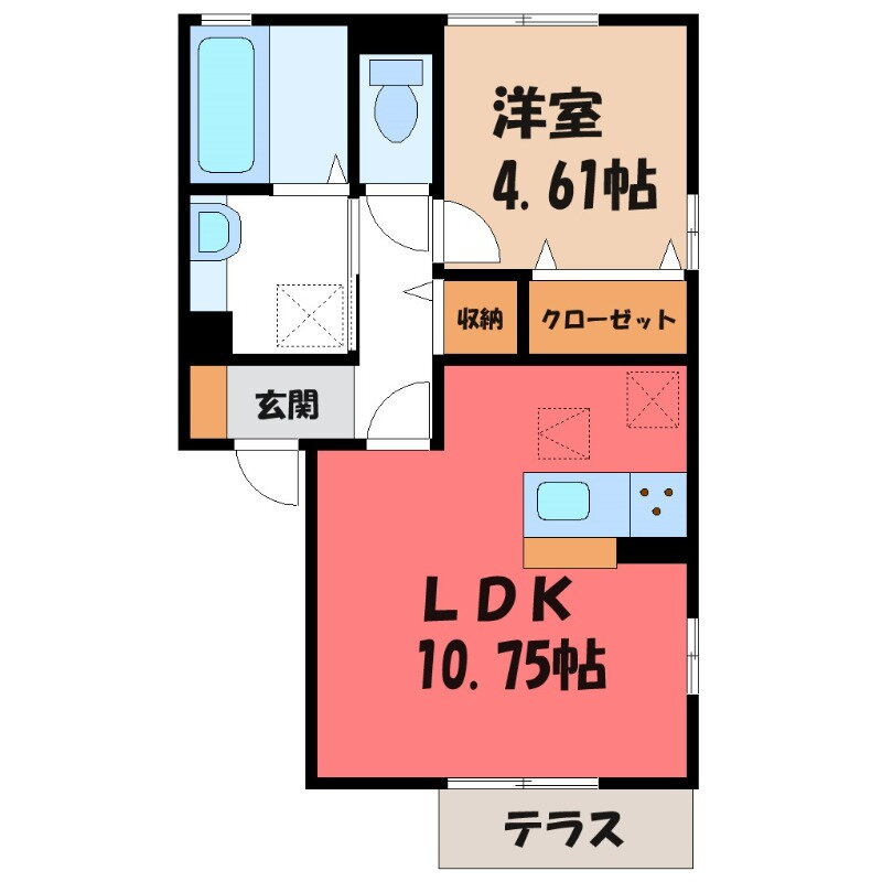 群馬県太田市由良町 細谷駅 1LDK アパート 賃貸物件詳細