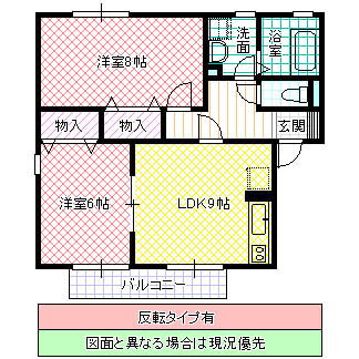 茨城県牛久市田宮２ 牛久駅 2LDK アパート 賃貸物件詳細