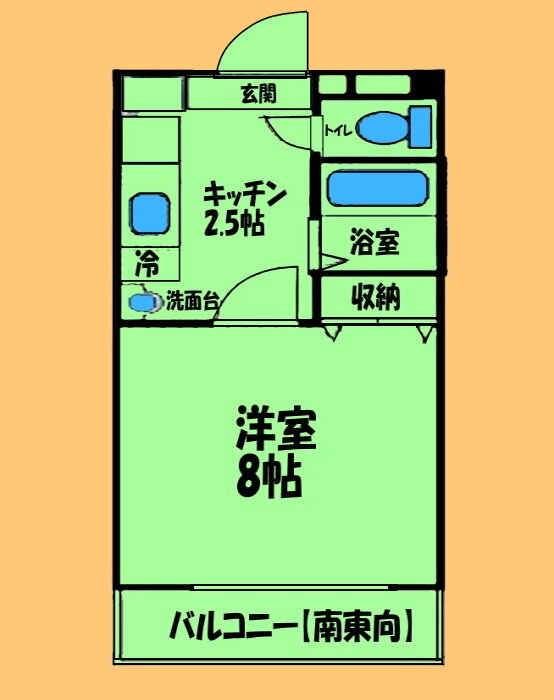 神奈川県相模原市緑区東橋本２ 橋本駅 1K マンション 賃貸物件詳細