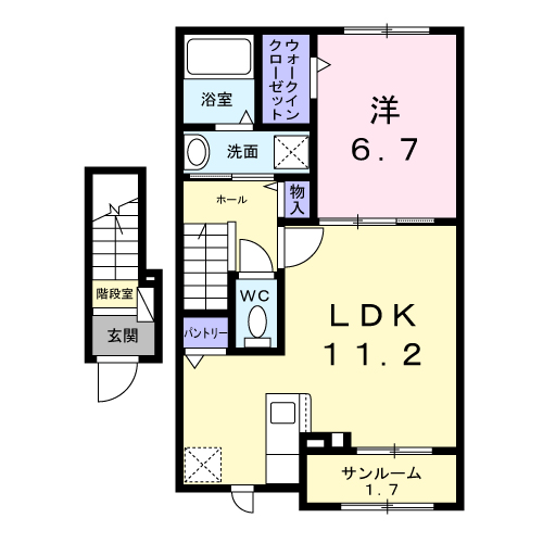 兵庫県姫路市野里 京口駅 1LDK アパート 賃貸物件詳細