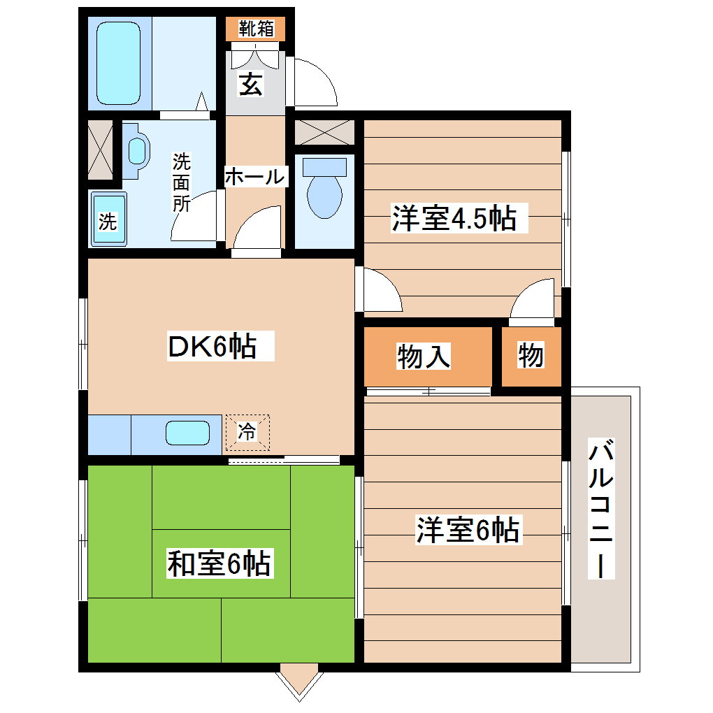 プラドール田代Ｅ 1階 3DK 賃貸物件詳細
