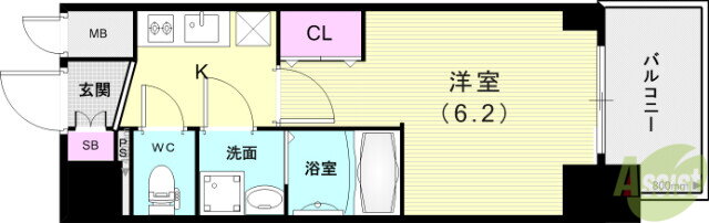 兵庫県神戸市兵庫区西上橘通１ 神戸駅 1K マンション 賃貸物件詳細