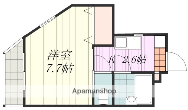 愛媛県松山市此花町 勝山町駅 1K マンション 賃貸物件詳細