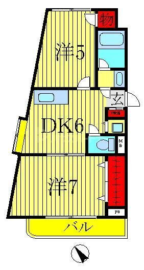 千葉県柏市明原４ 柏駅 2DK マンション 賃貸物件詳細