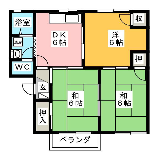 三重県四日市市下之宮町 近鉄富田駅 3DK アパート 賃貸物件詳細