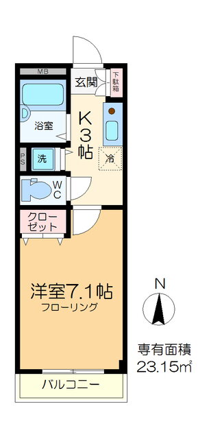 パークレジデンス 2階 1K 賃貸物件詳細