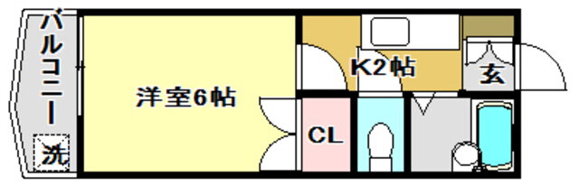 スカイプラザ新田 5階 1K 賃貸物件詳細