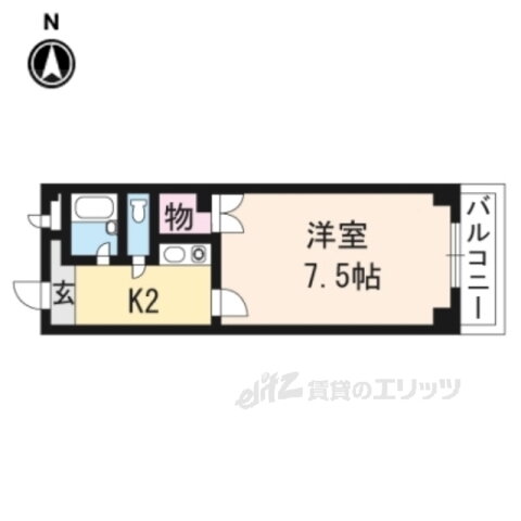 京都府京都市山科区音羽八ノ坪 四宮駅 1K マンション 賃貸物件詳細