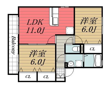 千葉県千葉市中央区浜野町 浜野駅 2LDK アパート 賃貸物件詳細
