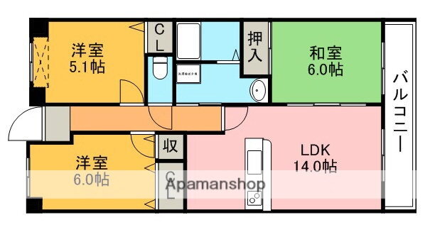 大阪府池田市神田３ 池田駅 3LDK マンション 賃貸物件詳細