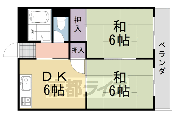 京都府京都市西京区桂千代原町 桂駅 2DK アパート 賃貸物件詳細