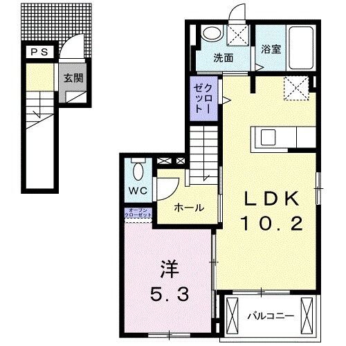 福岡県宗像市田熊３ 東郷駅 1LDK アパート 賃貸物件詳細