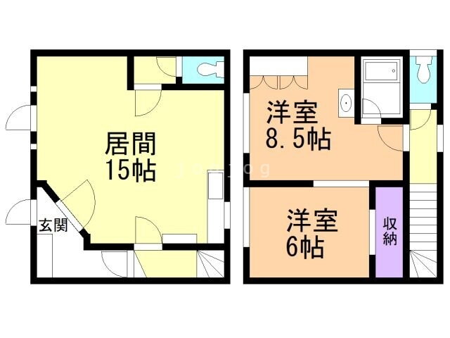 北海道旭川市豊岡三条６ 南永山駅 2LDK 一戸建て 賃貸物件詳細