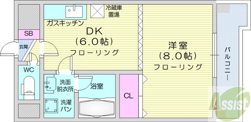 北海道札幌市北区北三十三条西１１ 北３４条駅 1DK マンション 賃貸物件詳細
