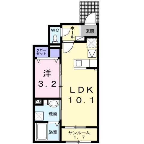 愛媛県東温市南方 横河原駅 1LDK アパート 賃貸物件詳細