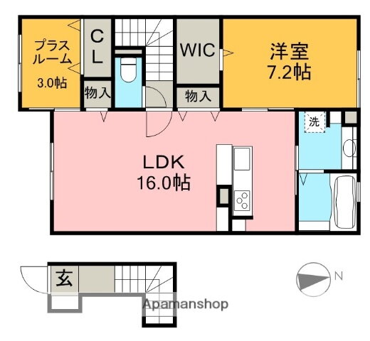サザンイーグル 2階 1LDK 賃貸物件詳細