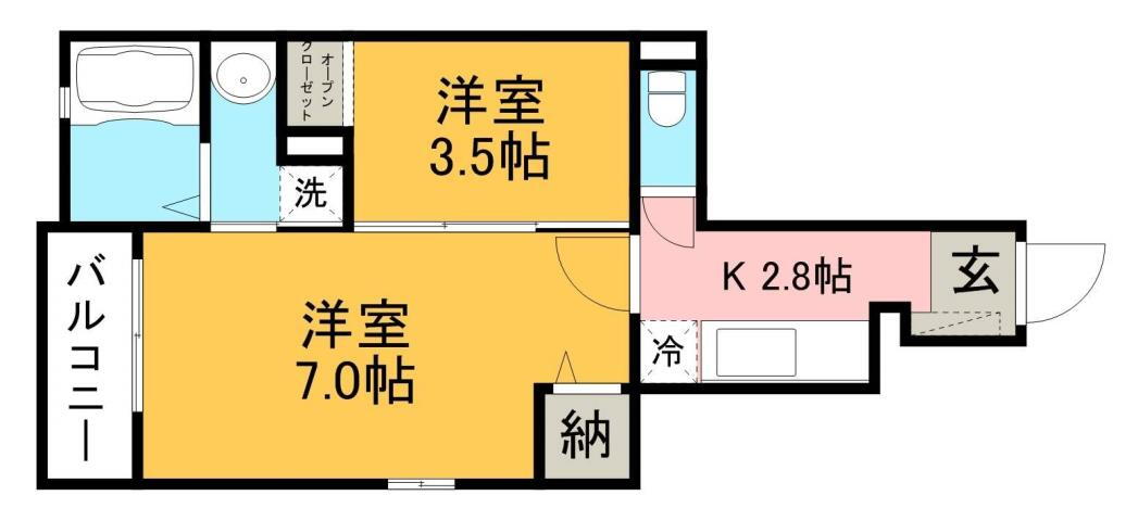 愛知県小牧市藤島町中島 大山寺駅 1K アパート 賃貸物件詳細