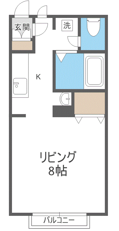 北海道江別市文京台東町 大麻駅 1K アパート 賃貸物件詳細