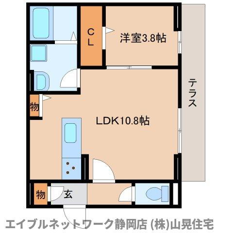 静岡県静岡市駿河区みずほ１ 安倍川駅 1LDK アパート 賃貸物件詳細