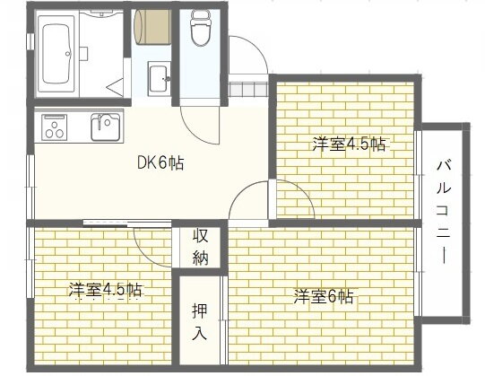 耕田ハイツ 2階 3DK 賃貸物件詳細