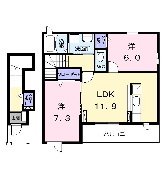 愛知県名古屋市中川区横井２ 八田駅 2LDK アパート 賃貸物件詳細