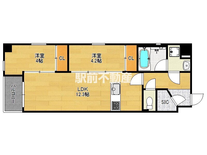 福岡県福岡市中央区赤坂２ 赤坂駅 2LDK マンション 賃貸物件詳細