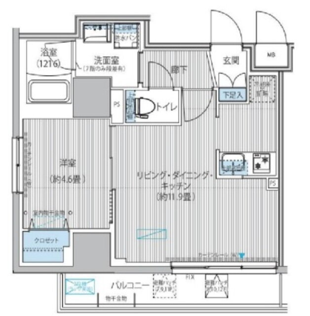 グラン，フォークス神田イーストタワー 10階 1LDK 賃貸物件詳細