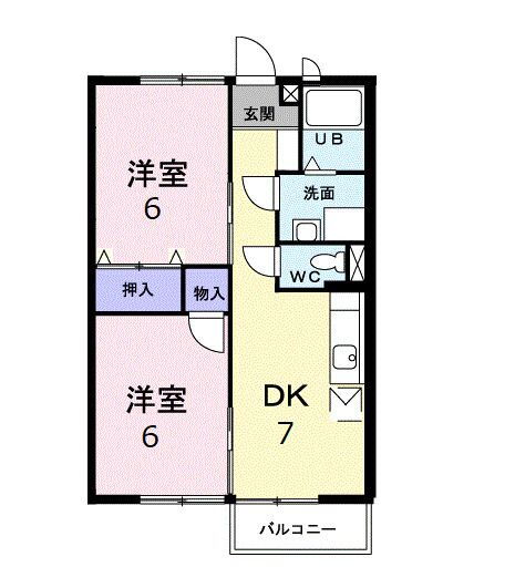 群馬県高崎市下佐野町 佐野のわたし駅 2DK アパート 賃貸物件詳細