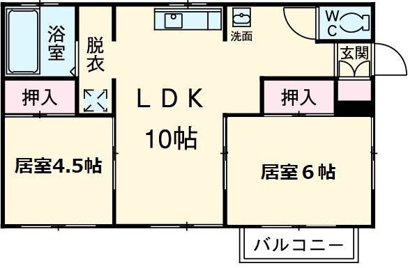 パピヨン井上 1階 2LDK 賃貸物件詳細