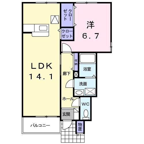 青森県八戸市大字新井田字西平 本八戸駅 1LDK アパート 賃貸物件詳細