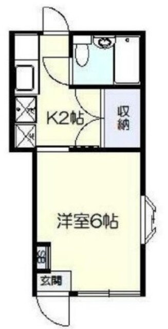 サンハウス 2階 1K 賃貸物件詳細