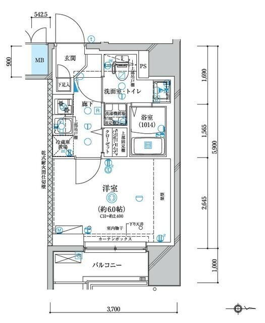 神奈川県川崎市幸区南幸町２ 尻手駅 1K マンション 賃貸物件詳細
