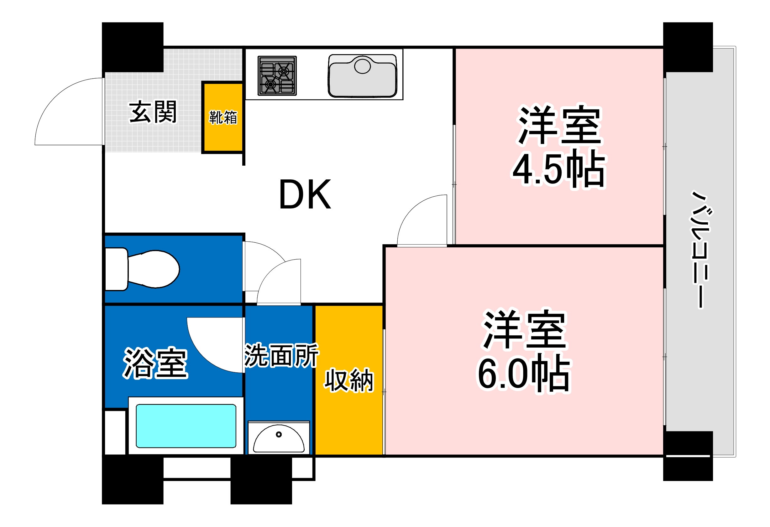 岡山県岡山市北区柳町２ 新西大寺町筋駅 2DK マンション 賃貸物件詳細