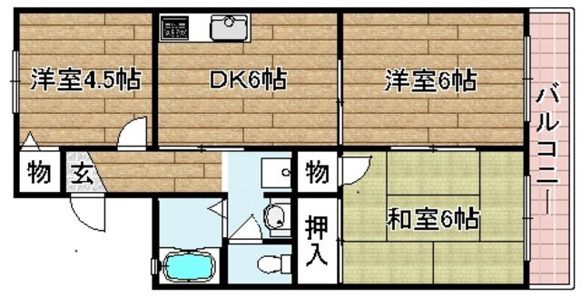 大阪府高槻市野田４ 高槻市駅 3DK アパート 賃貸物件詳細