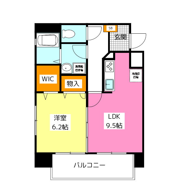 三川ビル 9階 1LDK 賃貸物件詳細