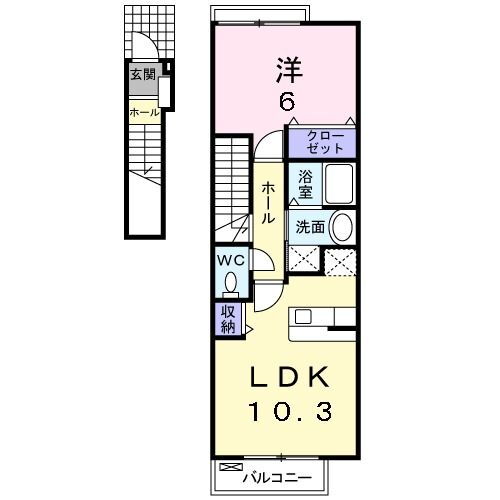 青森県八戸市長者２ 本八戸駅 1LDK アパート 賃貸物件詳細