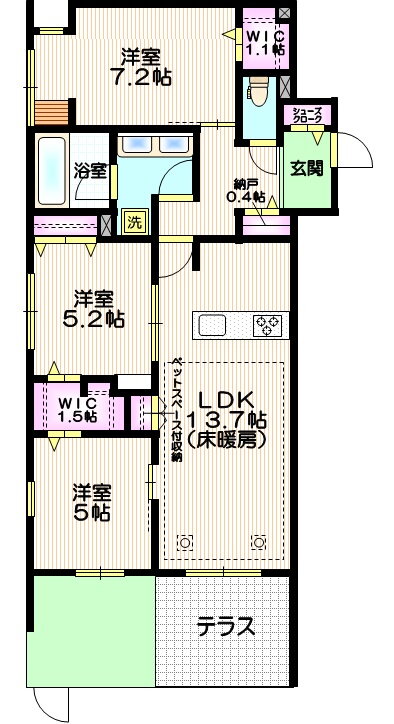 Ｍａｉｓｏｎ　ｄ’　ｒａｂｌｅ　大宮 1階 3LDK 賃貸物件詳細
