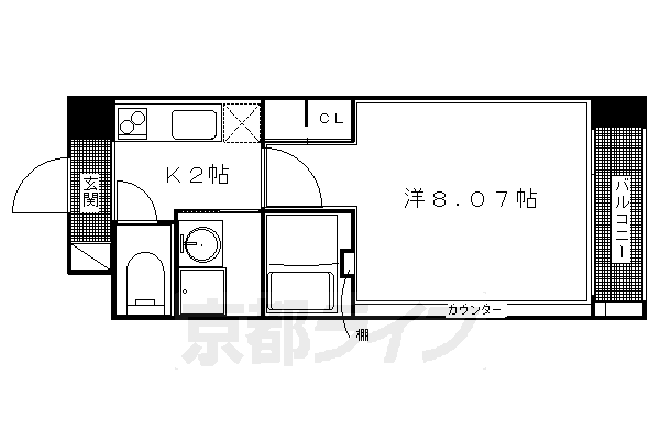 京都府京都市左京区田中馬場町 出町柳駅 1K マンション 賃貸物件詳細