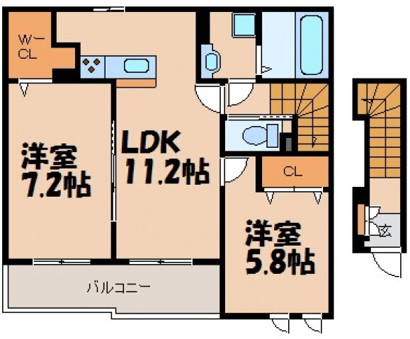 広島県広島市安芸区畑賀３ 安芸中野駅 2LDK アパート 賃貸物件詳細